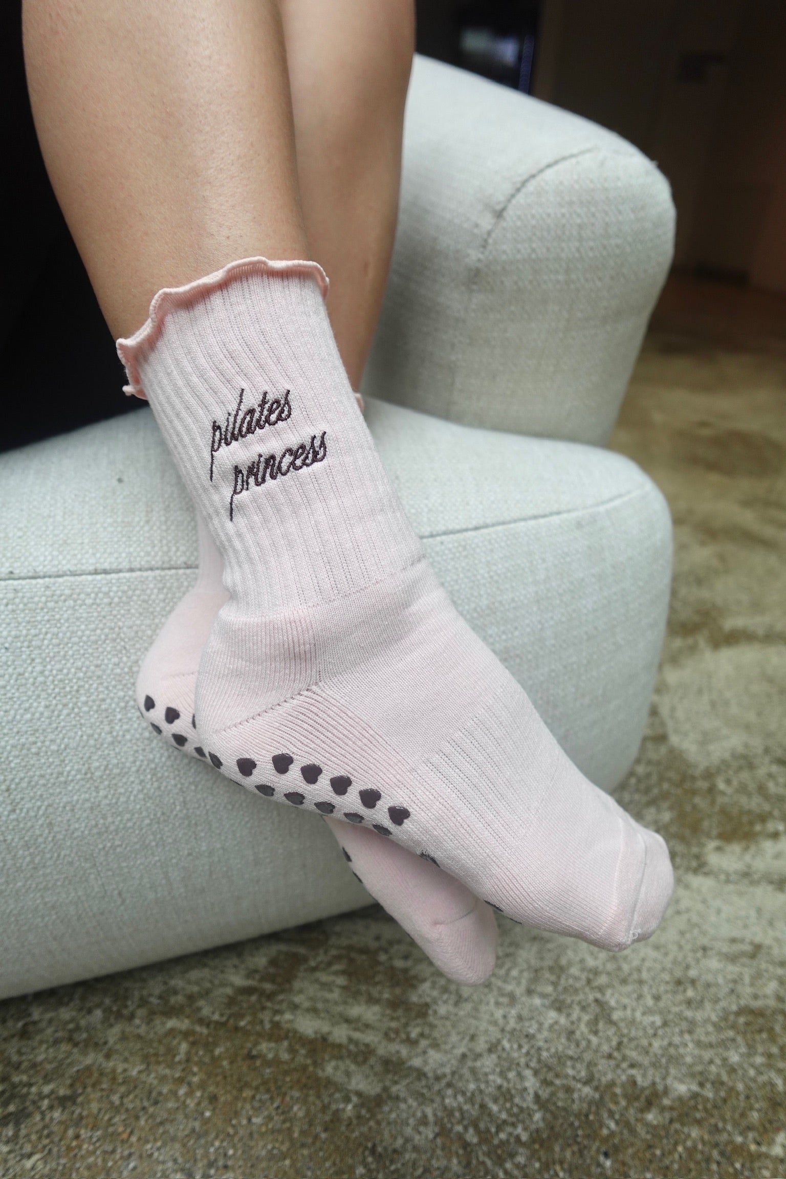 Pilates Princess – pink Pilates grip socks